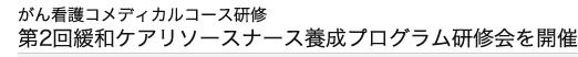 第2回目がん看護コメディカル研修 緩和ケアリソースナース養成プログラム研修会を開催