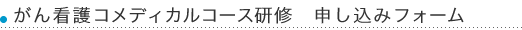 がん看護コメディカルコース研修　申し込みフォーム